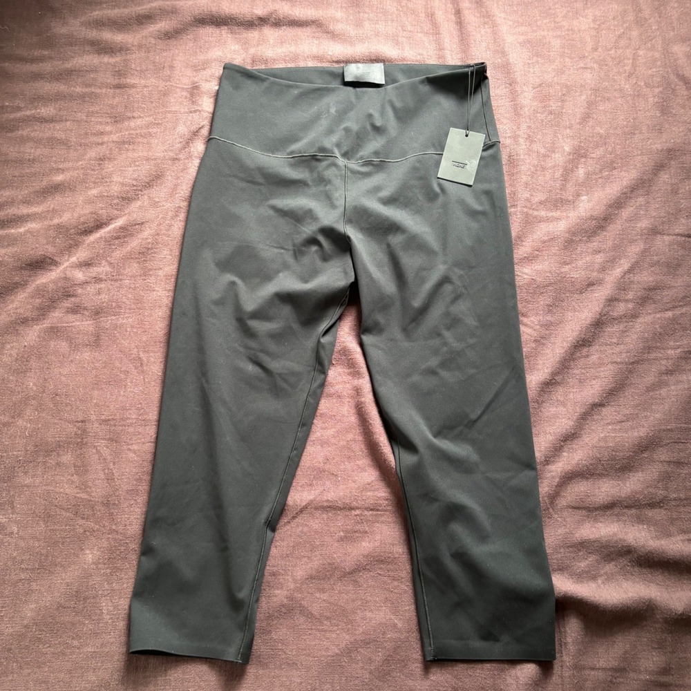 NWT WONE Leggings High Waisted Cropped Black XL Made in USA